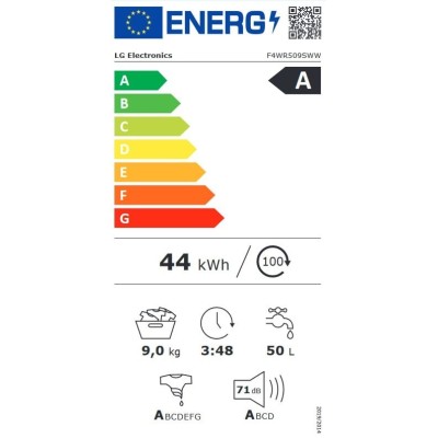 F4WR509SWW стиральная машина с боковой загрузкой LG