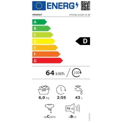 MTWSA 61053 W E стиральная машина с боковой загрузкой Indesit