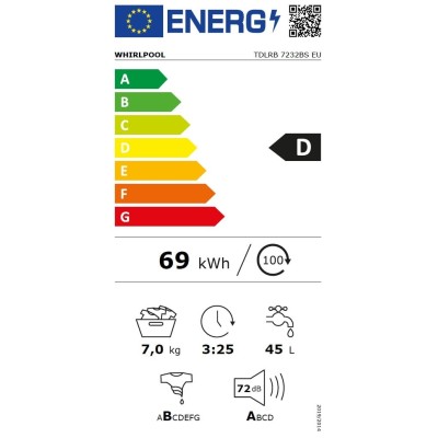 TDLRB 7232BS EU pealtlaetav pesumasin Whirlpool