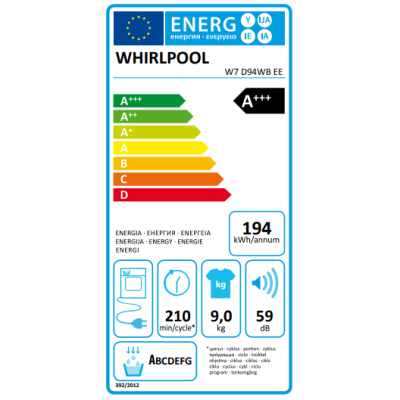 W7 D94WB EE сушильная машина Whirlpool
