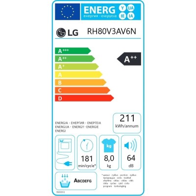 RH80V3AV6N сушильная машина LG