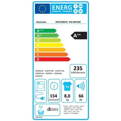 EW7D283VE сушильная машина Electrolux