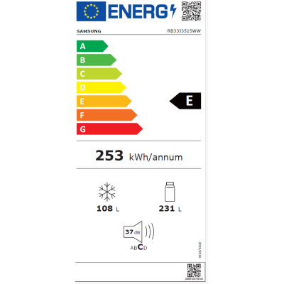 Külmkapp Samsung RB33J3515WW/ EF
