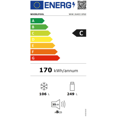 Külmkapp Whirlpool WHK 26403 XP6E