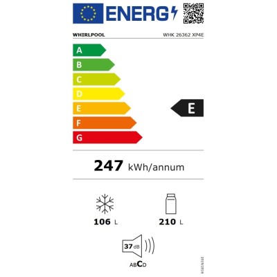 Külmkapp Whirlpool WHK 26362 XP4E