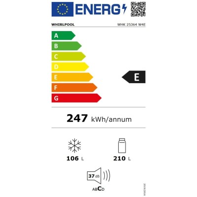 Külmkapp Whirlpool WHK 25364 W4E
